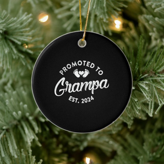 Befordrad till Grampa Est 2024 - ny Grampa Gift Julgransprydnad Keramik (Träd)