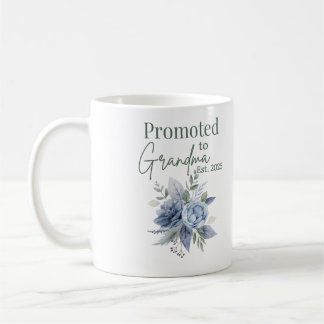 Befordrad till Grandma 2025, Blue blommigt mugg
