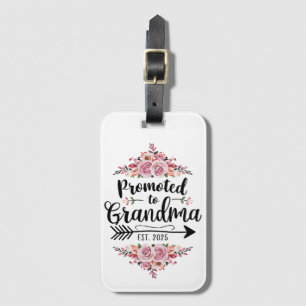 Befordrad till Grandma 2025 Gravid-meddelande Bagagebricka