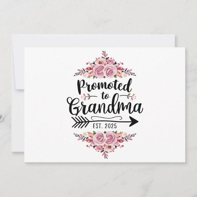 Befordrad till Grandma 2025 Gravid-meddelande Meddelande (Framsida)