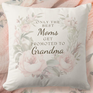 Befordrad till Grandma Best Mamma Blommigt Kudde