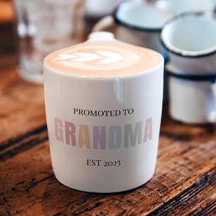 Befordrad till Grandma EST 2025 Gift Espressomugg