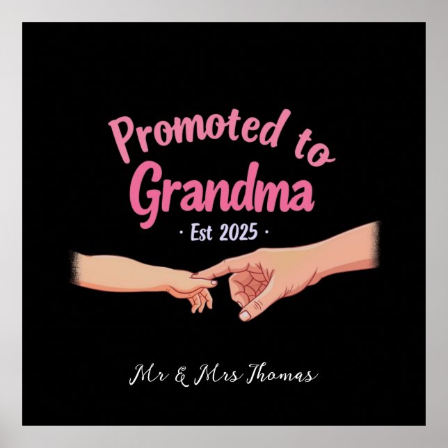 Befordrad till Grandma Etablerad 2025. Poster (Framsidan)