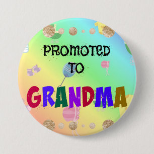 Befordrad till Grandma, Firande design. Knapp