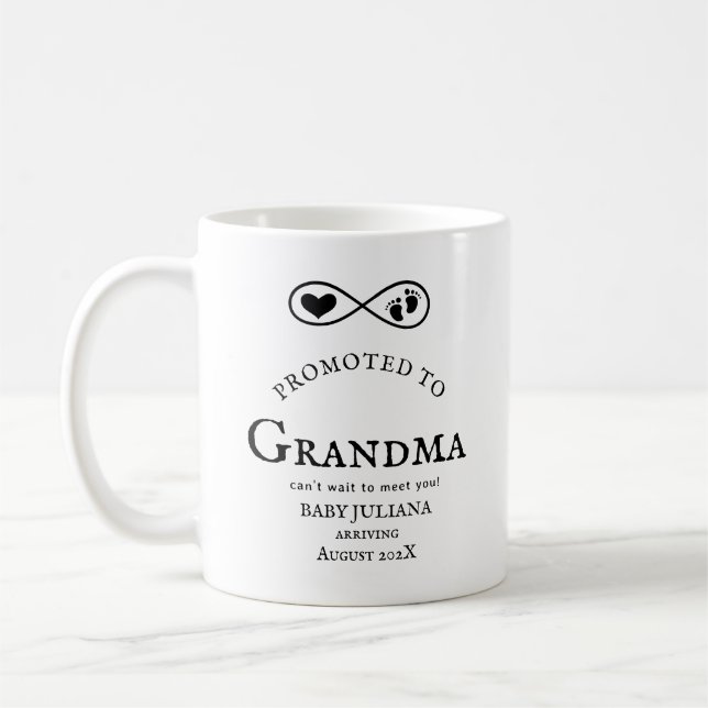 Befordrad till GrandMa Gravid Announcement Mugg (Vänster)