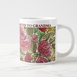 Befordrad till Grandma Rosa Flowers Jumbo Mugg