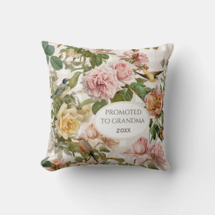 Befordrad till Grandma Rosa ros Blommigt Elegant Kudde