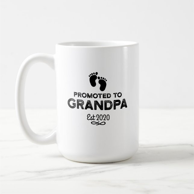 Befordrad till Grandpa 2020 Nya farfar att bli Kaffemugg (Vänster)