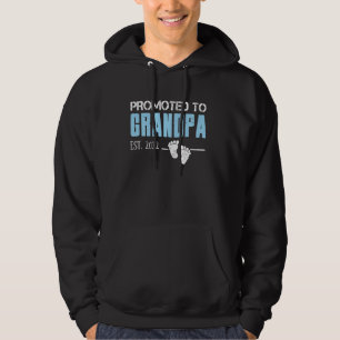 Befordrad till Grandpa 2022 Lustigt nytt första gå Hoodie