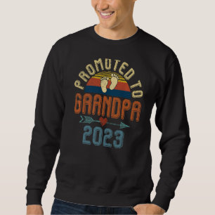 Befordrad till Grandpa 2023 First Time Grandpa Gen Lång Ärmad Tröja