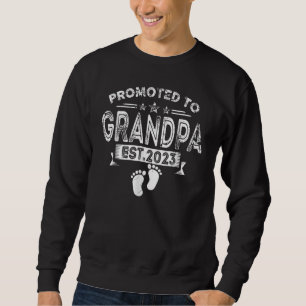 Befordrad till Grandpa 2023 för ny pappa första gå Lång Ärmad Tröja