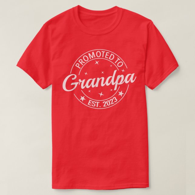 Befordrad till Grandpa 2023 snart till Grandpa Pre T Shirt (Design framsida)
