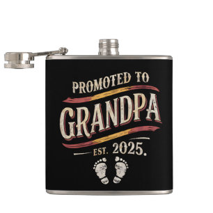 Befordrad till Grandpa 2025 Grandpa est 2025 Fickplunta