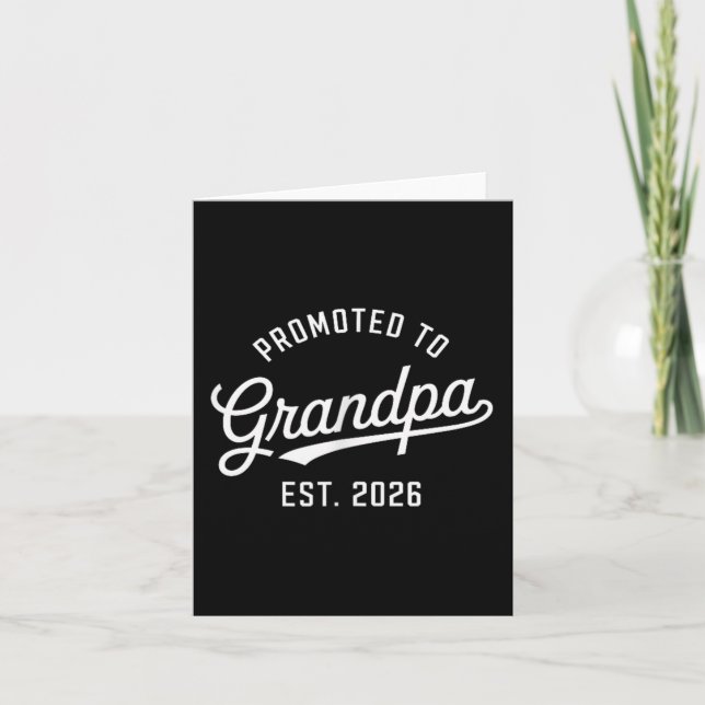 Befordrad till Grandpa 2026 Kort (Framsida)