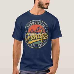 Befordrad till Grandpa Est 2022 Retro New Grandpa T Shirt