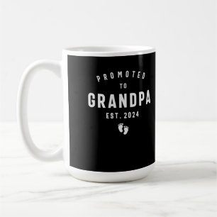 Befordrad till Grandpa Est 2024 Snart till Grandpa Kaffemugg