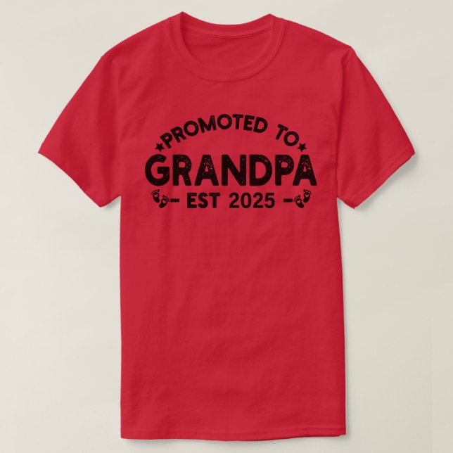 Befordrad till Grandpa est 2025 1 T Shirt (Design framsida)