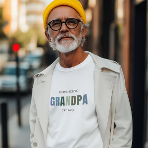 Befordrad till Grandpa EST 2025   Ny farfar T Shirt