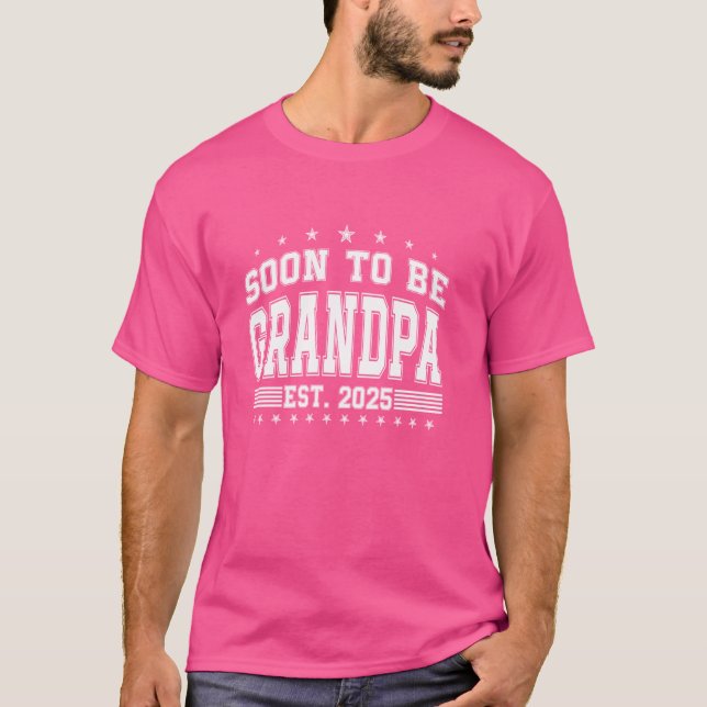Befordrad till Grandpa Est 2025 snart till Grandpa T Shirt (Framsida)