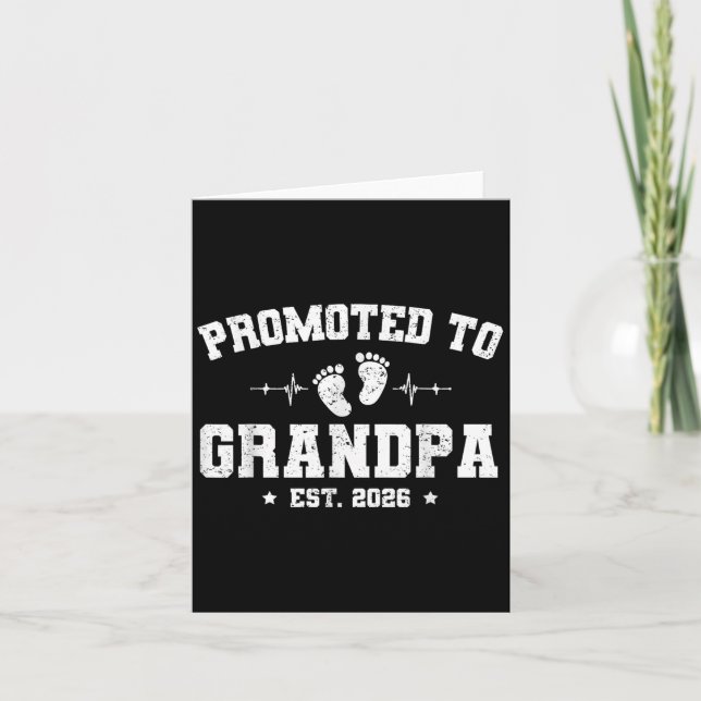 Befordrad till "Grandpa Est 2026 Gravid Announceme Kort (Framsida)