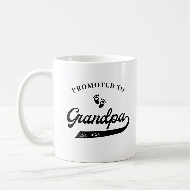 Befordrad till GrandPa Gravid-meddelande Mugg (Vänster)
