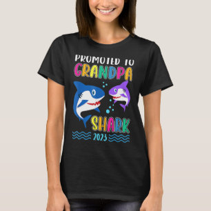 Befordrad till Grandpa Shark 2023 First Time Grand T Shirt