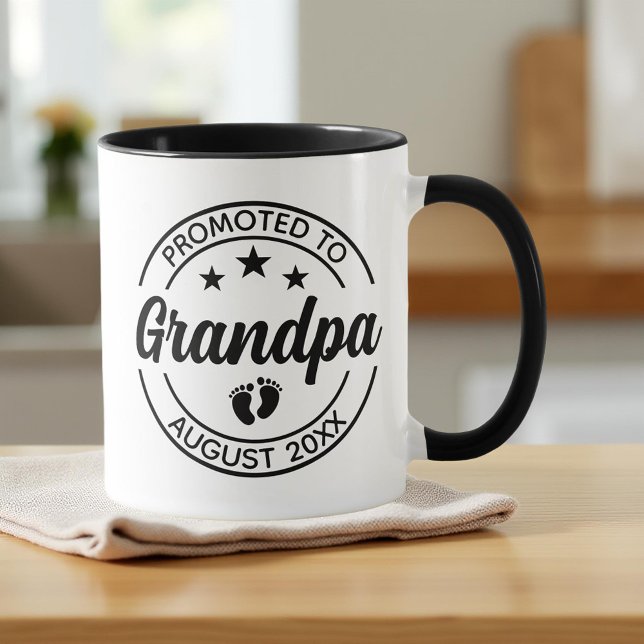 Befordrad till Gravid av farfar-Anpassningsbar Mugg (Skapare uppladdad)