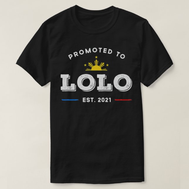 Befordrad till Lolo Filipino Grandpa Premium T Shirt (Design framsida)