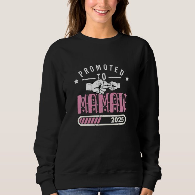 Befordrad till Mamaw 2025 Gifts Gravid Announcemen T Shirt (Framsida)