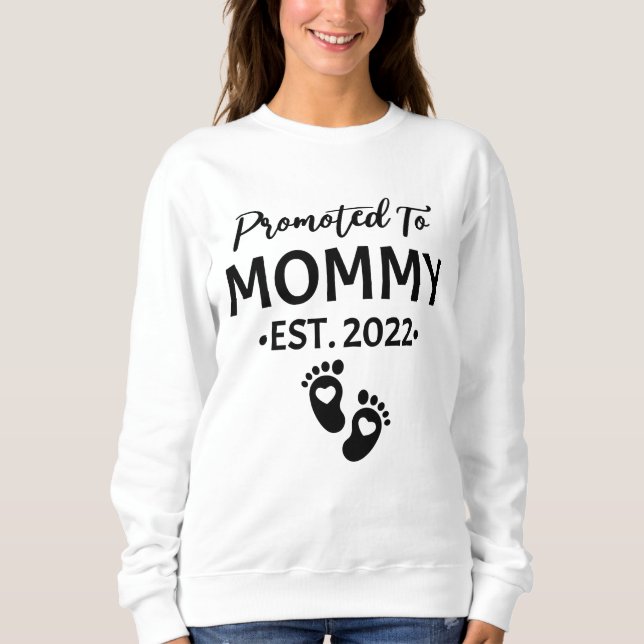 Befordrad till mamma est 2022 new mamma mors dag t shirt (Framsida)