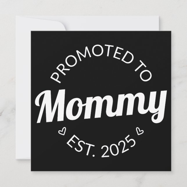 Befordrad till Mamma Est. 2025 Kort (Framsida)