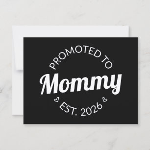 Befordrad till Mamma Est. 2026 Vykort