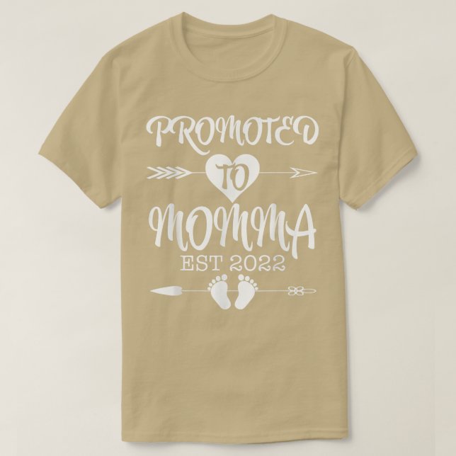 Befordrad till Momma EST 2022-Gravid T Shirt (Design framsida)