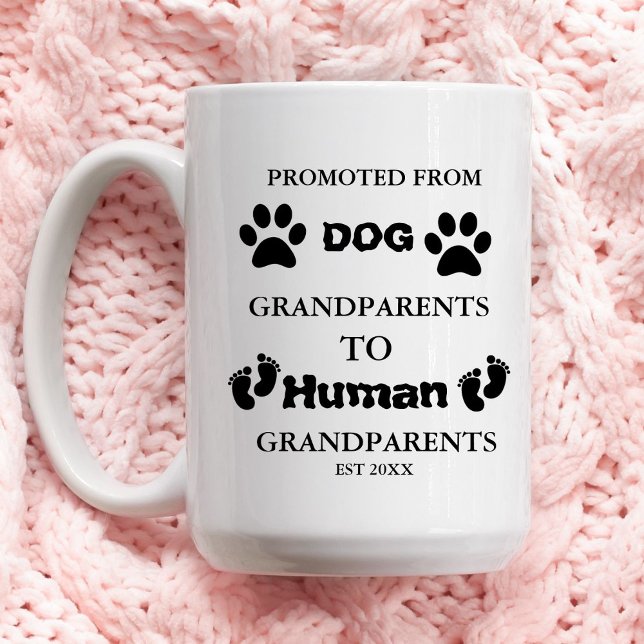 Befordrad till mor- och farföräldrars gravid kaffemugg (Skapare uppladdad)