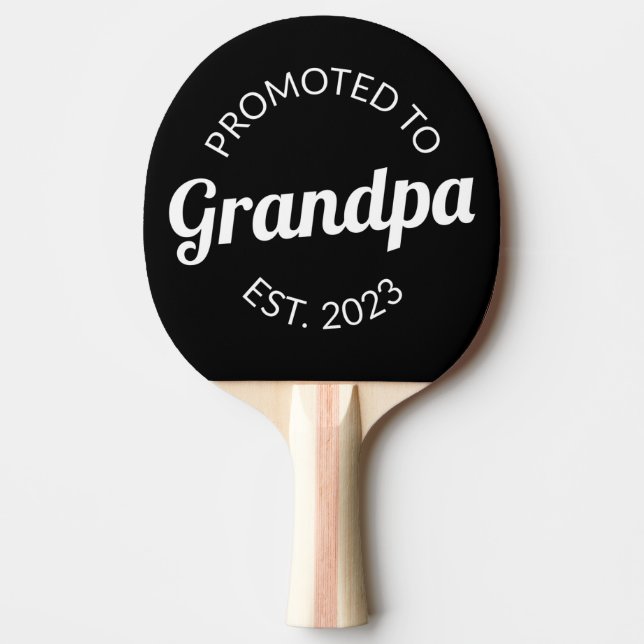 Befordrad till morfar Est. 2023 Pingisracket (Framsidan)