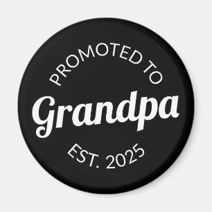Befordrad till morfar Est. 2025 Magnet