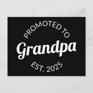 Befordrad till morfar Est. 2025 Vykort
