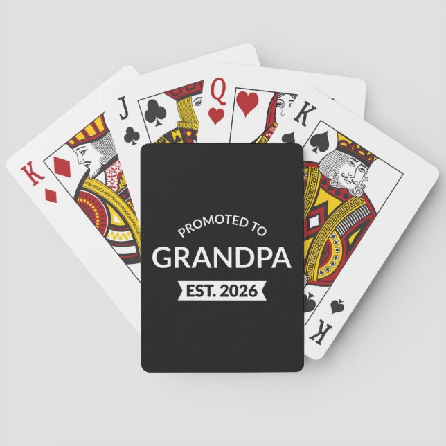 Befordrad till morfar Est. 2026 II Casinokort (Baksidan)
