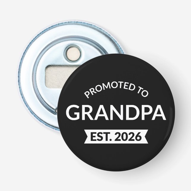 Befordrad till morfar Est. 2026 II Flasköppnare (Framsidan)
