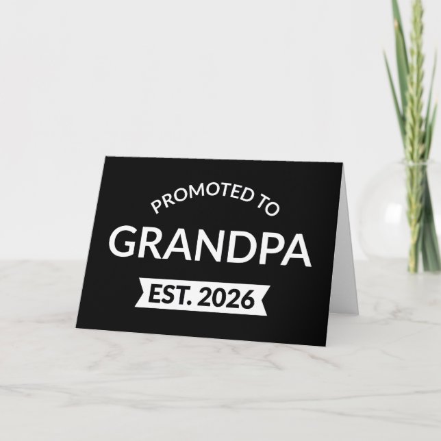 Befordrad till morfar Est. 2026 II Meddelande (Framsida)