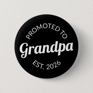 Befordrad till morfar Est. 2026 Knapp