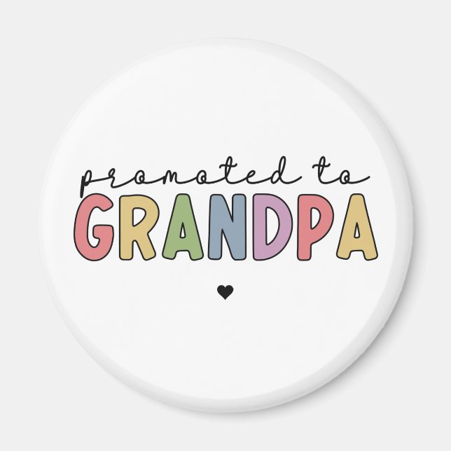 Befordrad till morfar New Grandad till gåvor Magnet (Framsidan)