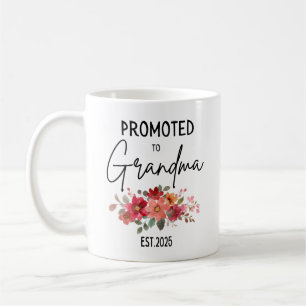 Befordrad till morföräldrar Est 2025 Grandma Kaffemugg
