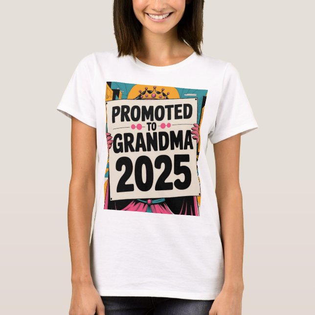 befordrad till morma 2025-födelsedagsfest t shirt (Framsida)