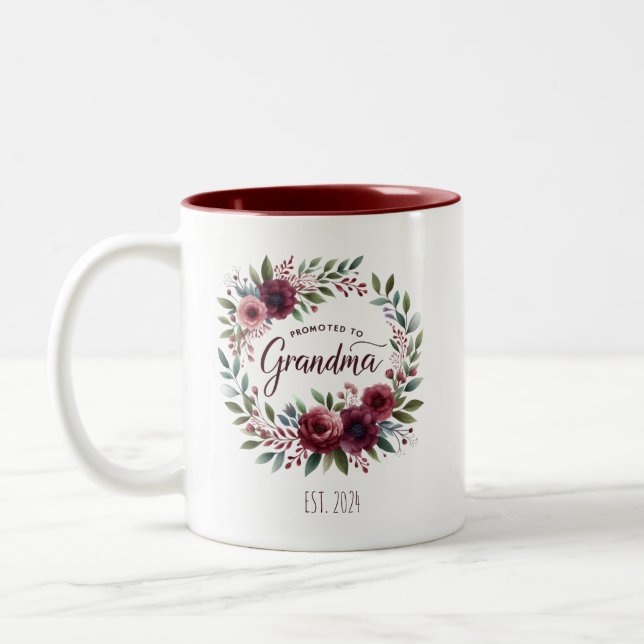 Befordrad till mormisk Blommigt Två-Tonad Mugg (Vänster)