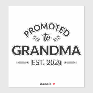 Befordrad till mormor Est. 2024 II Klistermärken