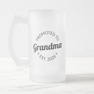 Befordrad till mormor Est. 2026 Frostat Ölglas