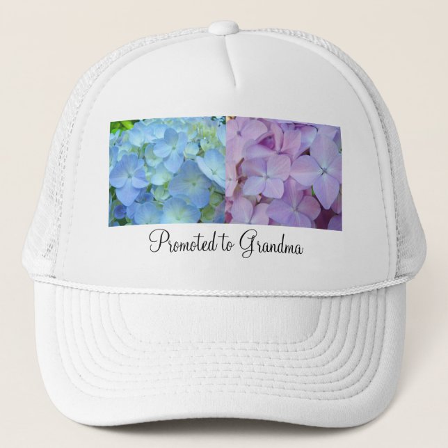 Befordrad till Mormor hattar Mormor Blommig Keps (Framsida)