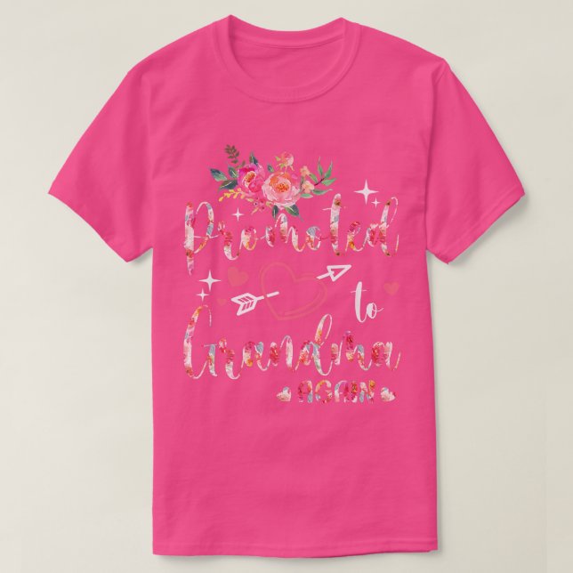 Befordrad till mormor igen, blomma t shirt (Design framsida)