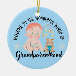 Befordrad till mormor julgransprydnad keramik